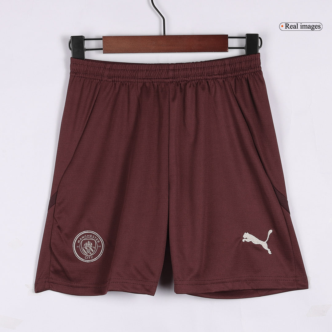 Kid's Manchester City Third Away Jerseys Kit(Jersey+Shorts) 2024/25-The Jerseys Shop