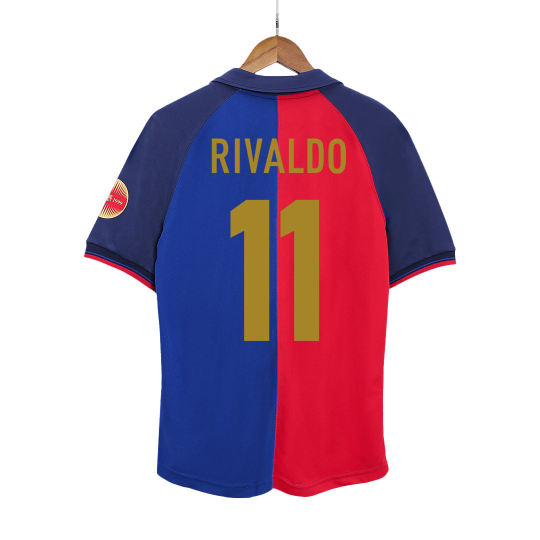 RIVALDO #11 Classic Barcelona Home Jersey 1999/00 - 100th Anniversary-The Jerseys Shop