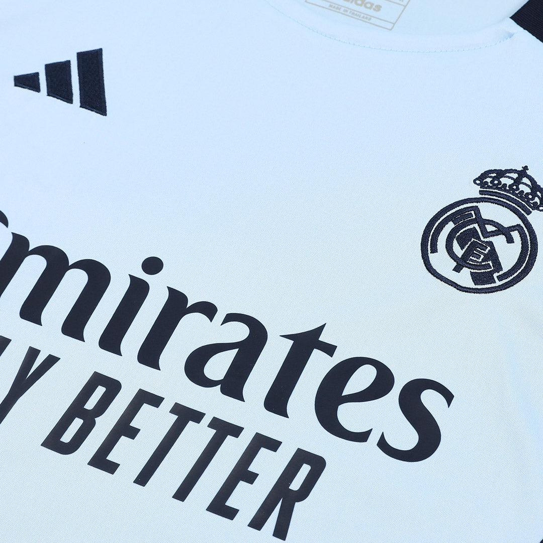 Real Madrid Pre-Match Blue Sleeveless Training Kit 2024/25 For Adults-The Jerseys Shop