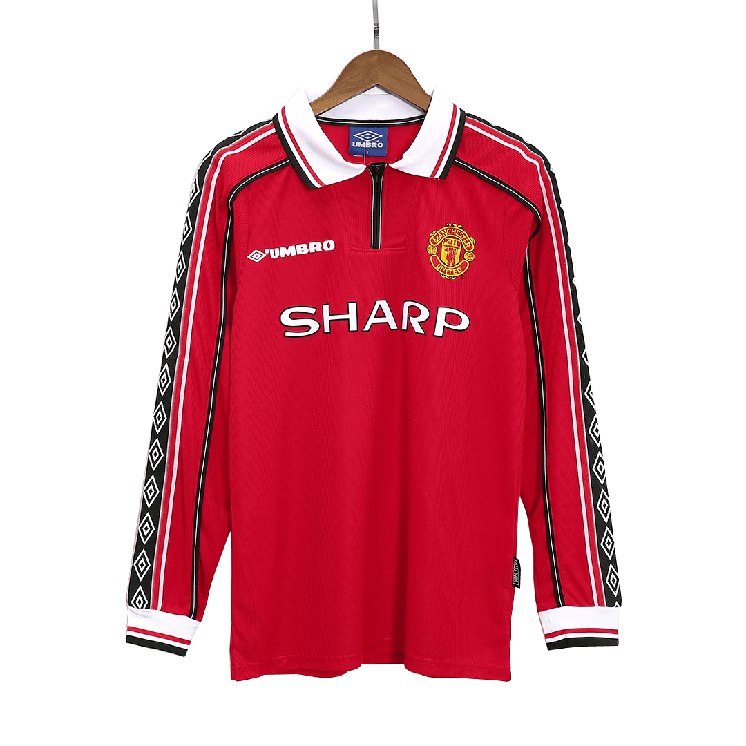 Manchester United Home Retro Long Sleeve Soccer Jersey 1998/99-The Jerseys Shop