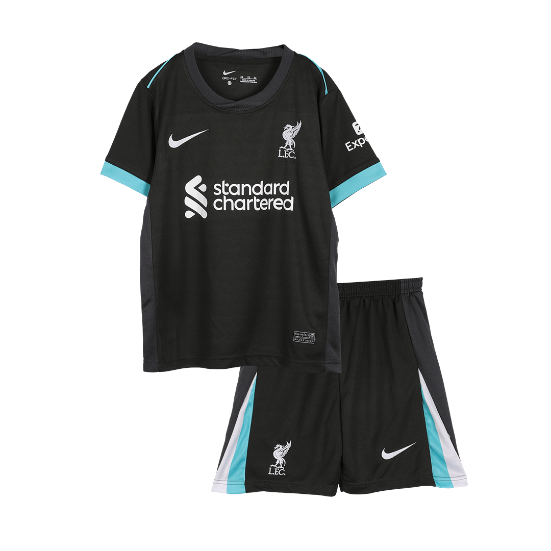 Kid's Liverpool Away Jersey Full Kit 2024/25-The Jerseys Shop