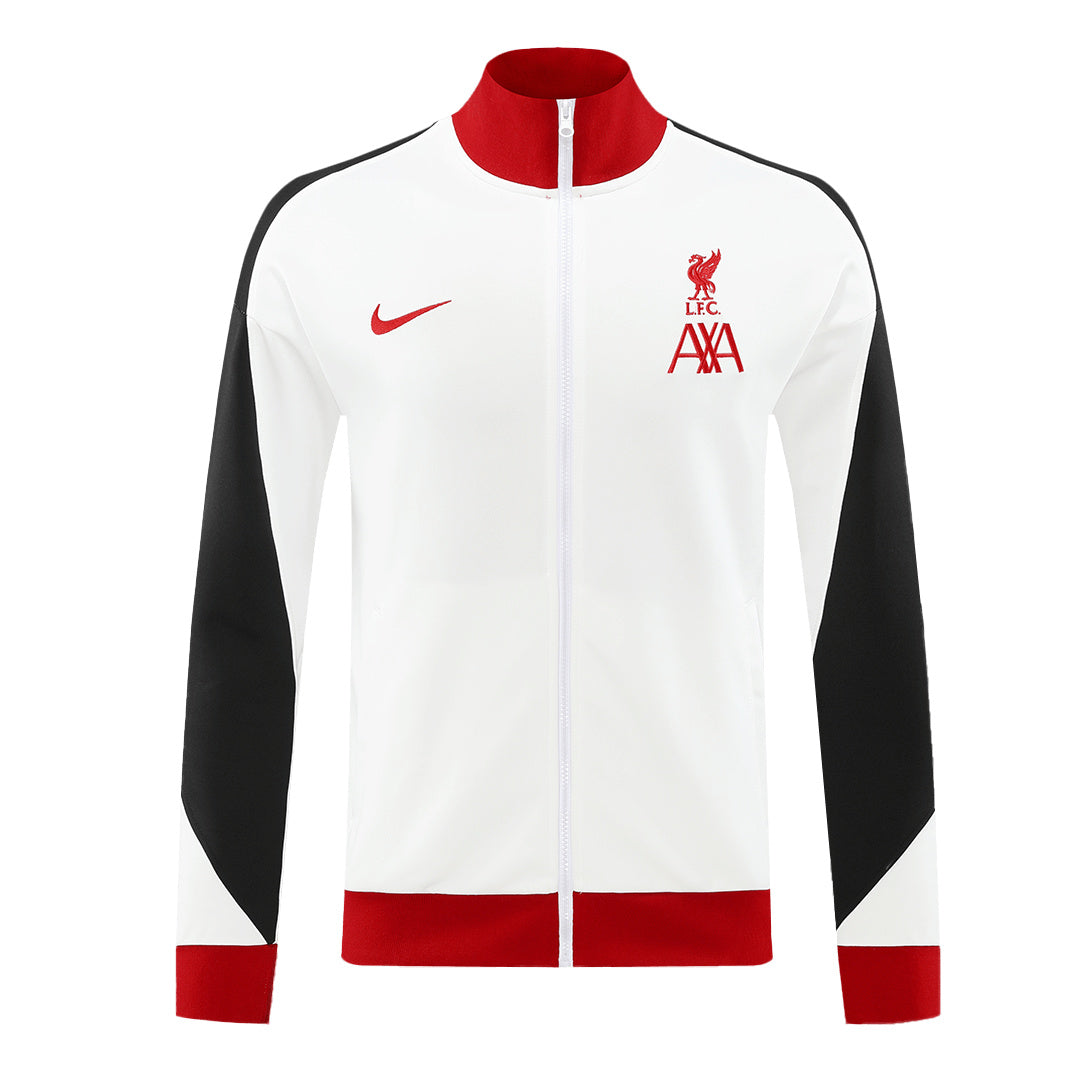 Liverpool White Track Jacket 2024/25 For Adults-The Jerseys Shop