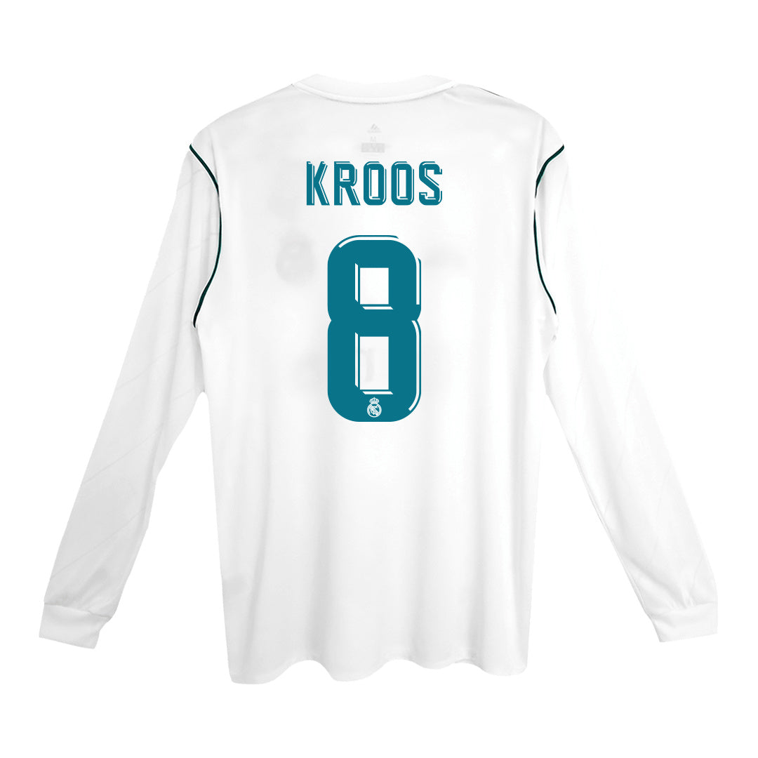 KROOS #8 Classic Real Madrid Home Long Sleeve Jersey 2017/18-The Jerseys Shop