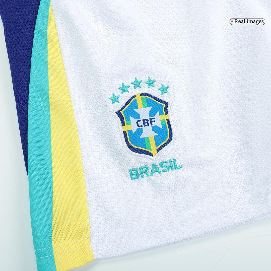 Kid's Brazil Away Jerseys Kit(Jersey+Shorts) Copa América 2024-The Jerseys Shop