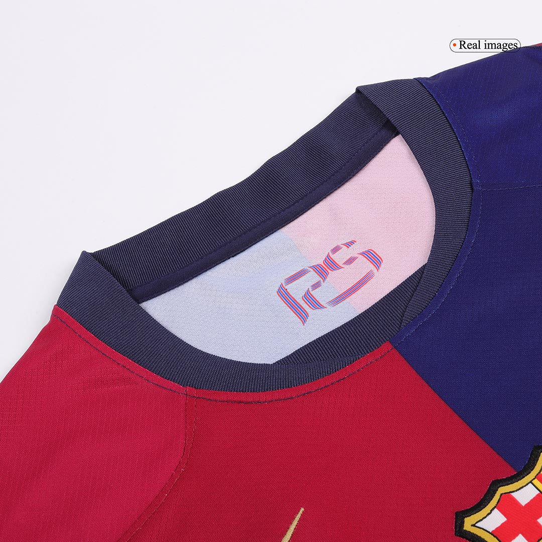 [Super Quality] Men's Barcelona LAMINE YAMAL #19 Home Soccer Jersey 2024/25 - Spotify Logo Without Text-The Jerseys Shop