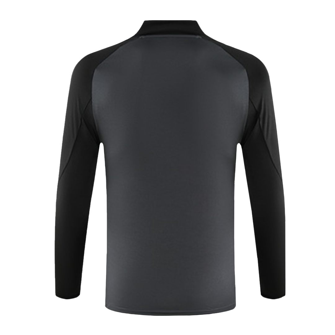 Manchester United 1/4 Zip Gray Tracksuit Kit(Top+Pants) 2024/25 for Adults-The Jerseys Shop