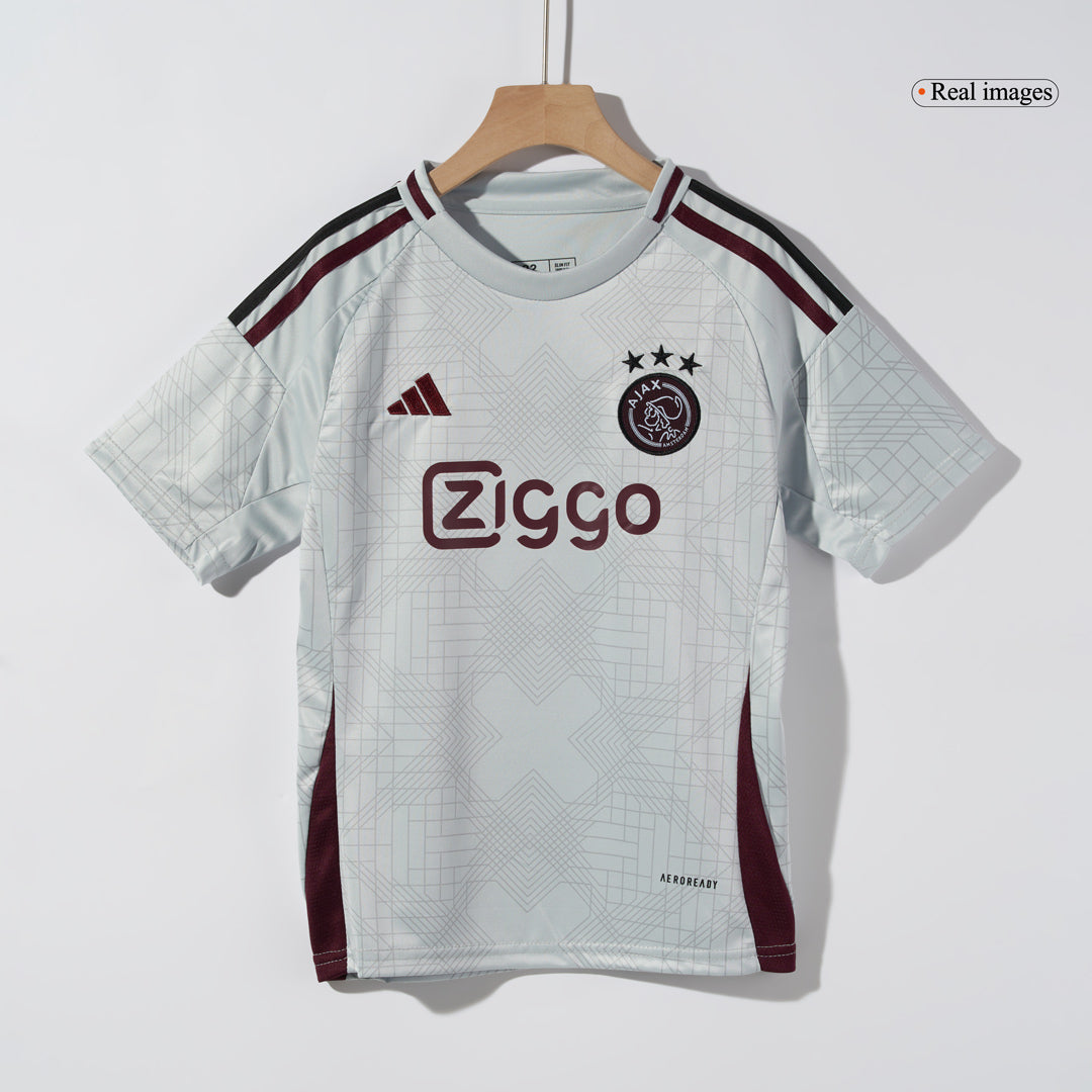 Kid's Ajax Third Away Jersey Kit(Jersey+Shorts) 2024/25-The Jerseys Shop
