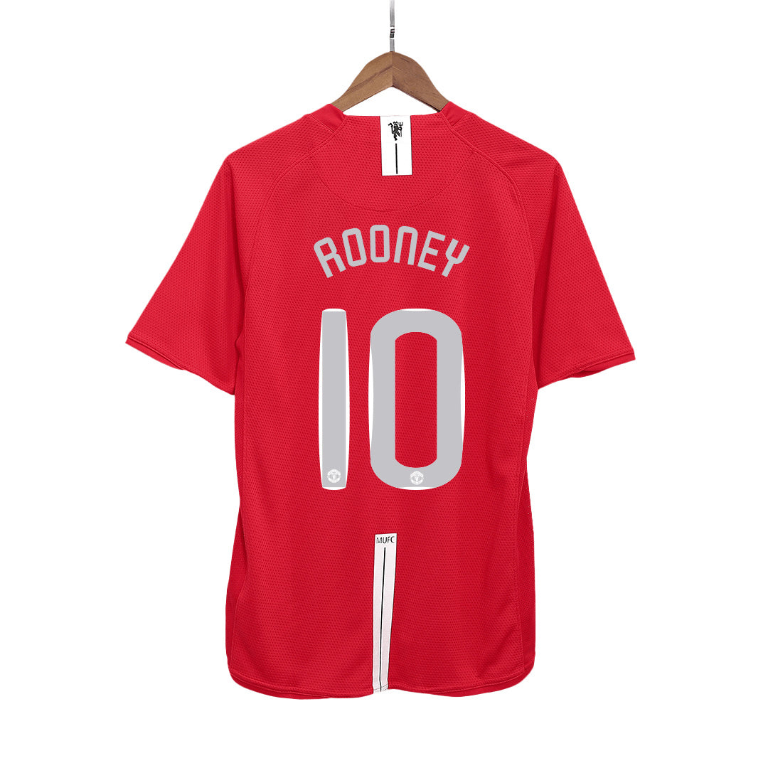 ROONEY #10 Classic Manchester United Home Jersey 2007/08 - UCL Final-The Jerseys Shop