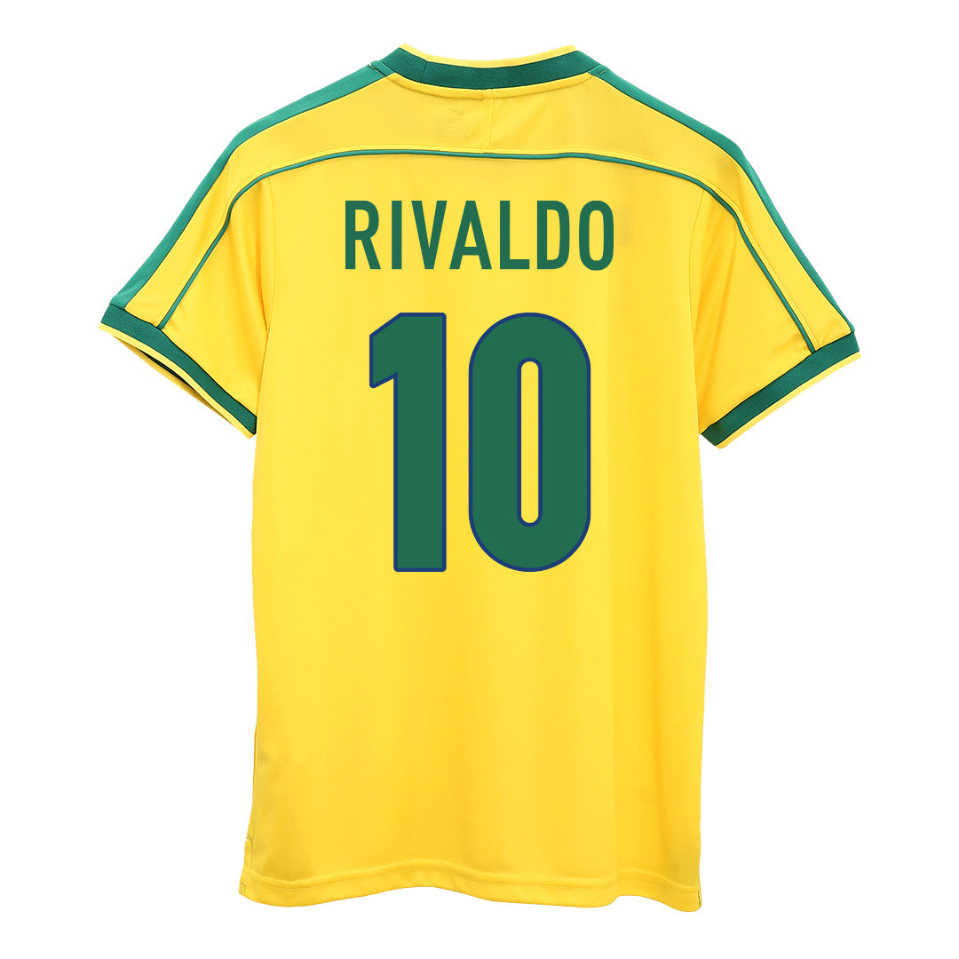 RIVALDO #10 Classic Brazil Home Jersey 1998-The Jerseys Shop