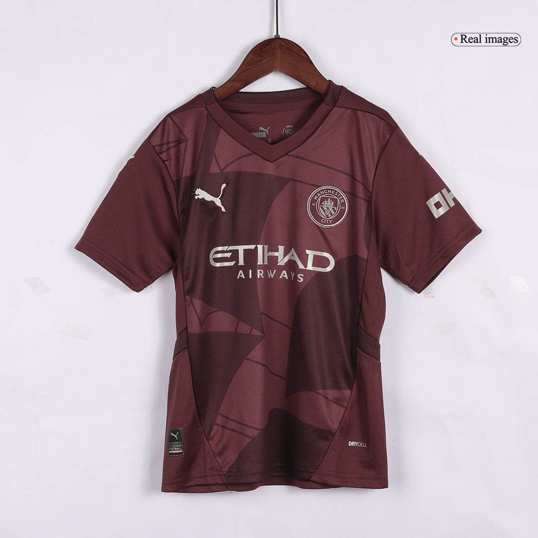 Kid's Manchester City Third Away Jerseys Kit(Jersey+Shorts) 2024/25-The Jerseys Shop