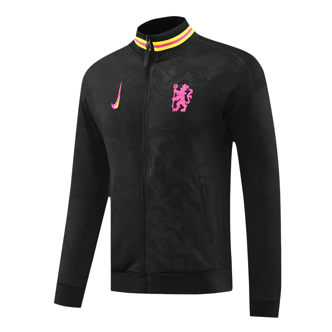 Chelsea Black Jacket Training Kit 2024/25 For Adults-The Jerseys Shop