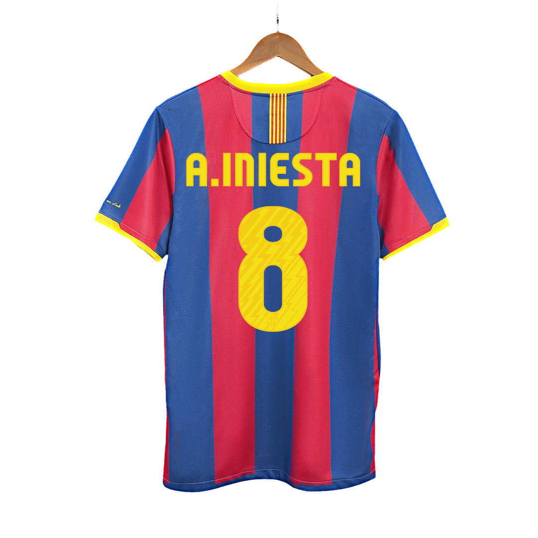 Barcelona A.INIESTA #8 Home Retro Soccer Jersey 2010/11-The Jerseys Shop