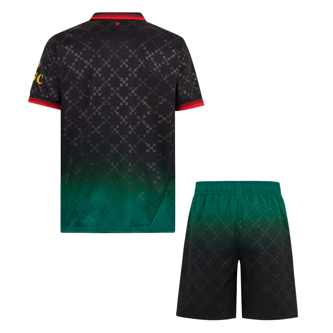 Men's AC Milan x Off-White Fourth Away Jersey (Jersey+Shorts) Kit 2024/25-The Jerseys Shop