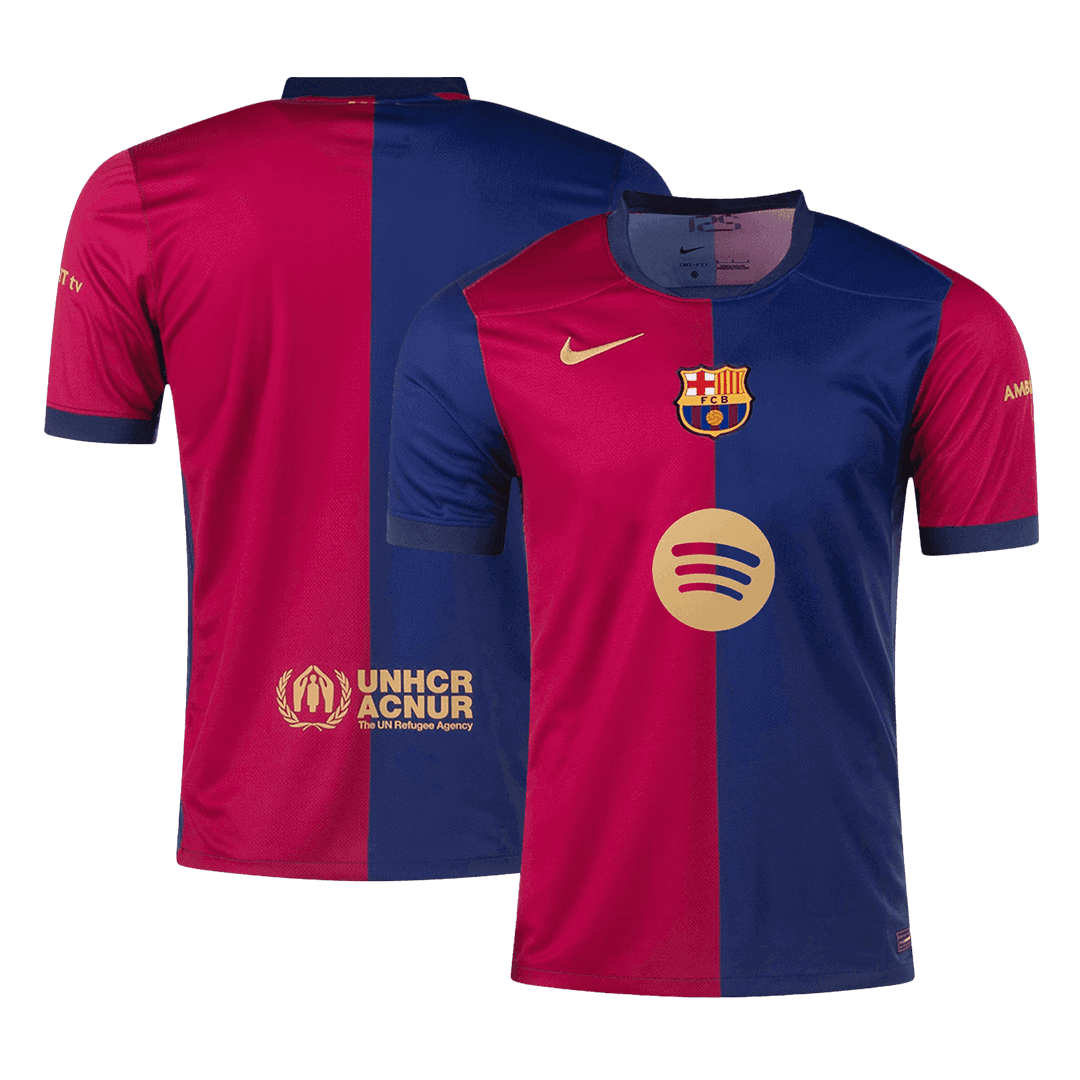 [Super Quality] Men's Barcelona Home Soccer Jersey 2024/25 - Spotify Logo Without Text-The Jerseys Shop