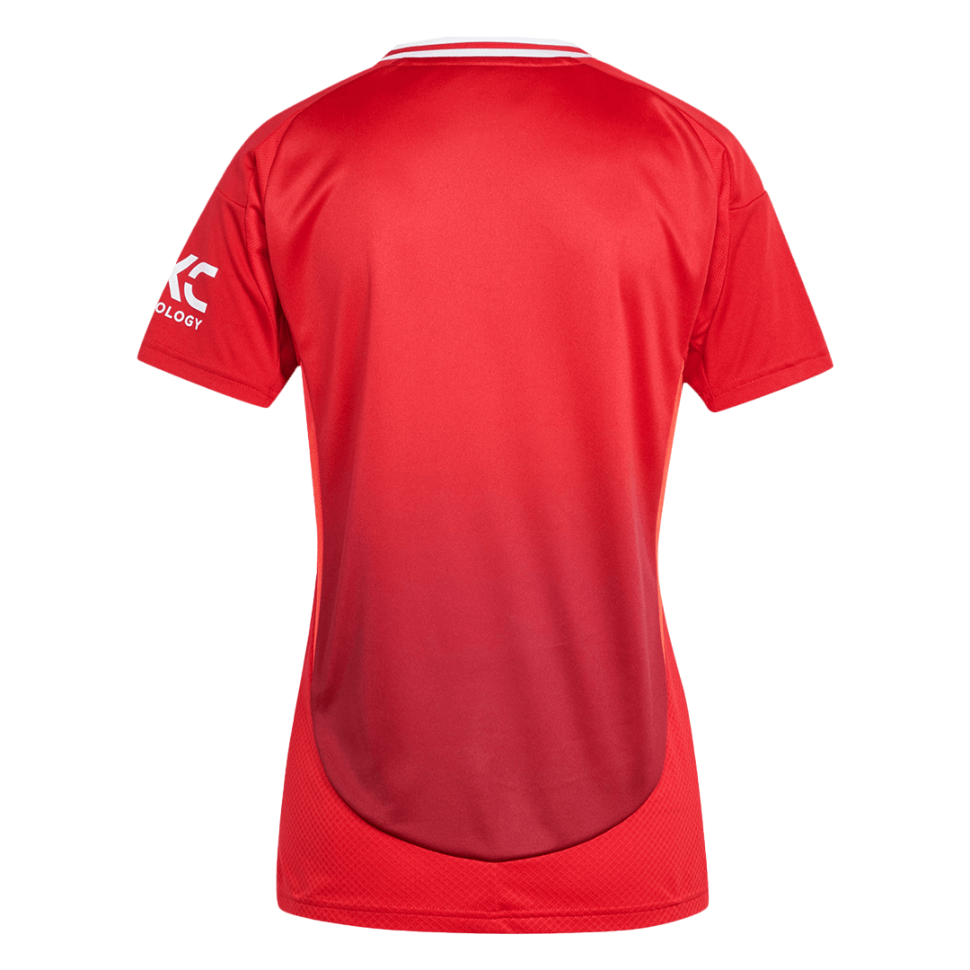 Women's Manchester United Home Soccer Jersey 2024/25-The Jerseys Shop