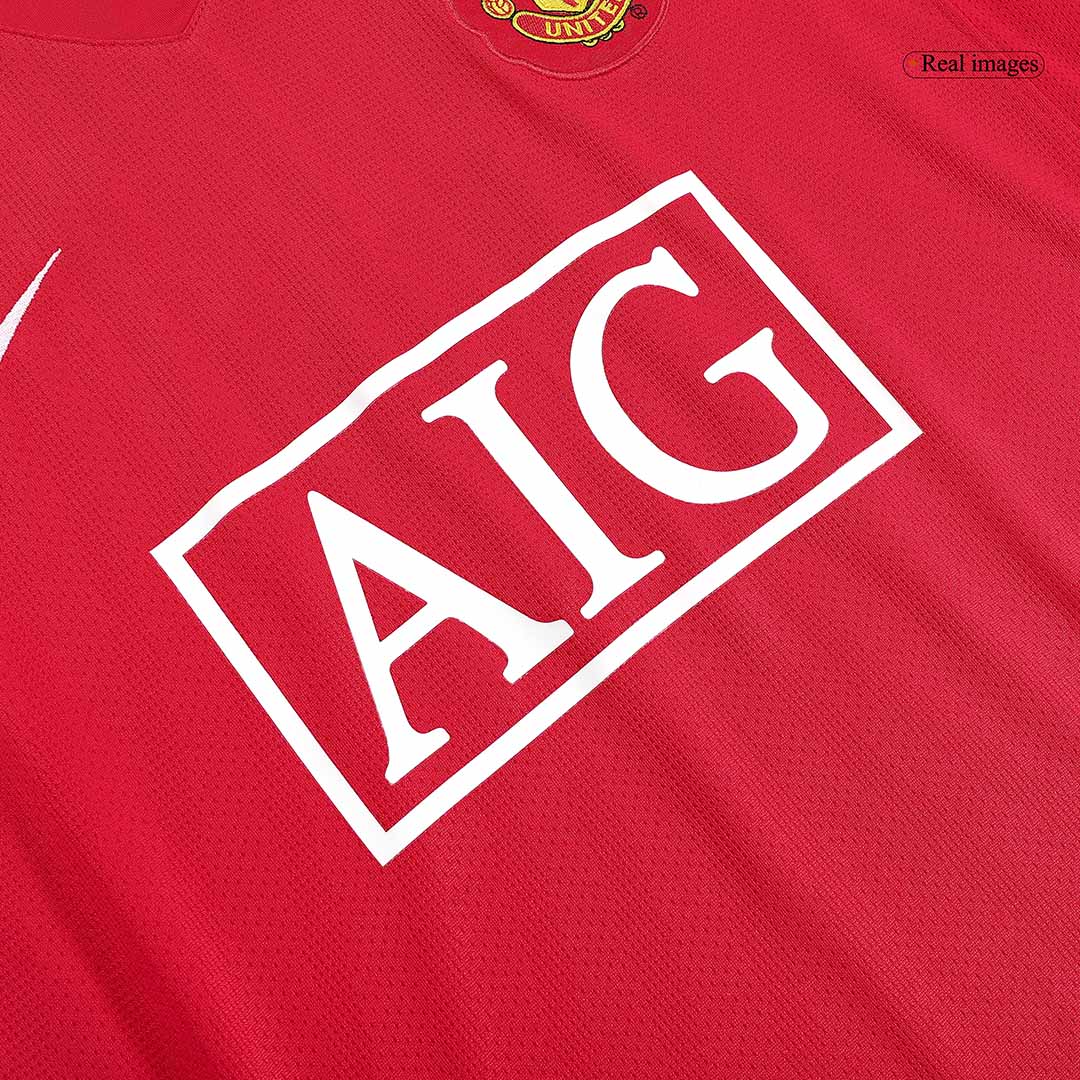Manchester United RONALDO #7 Home Retro Long Sleeve Soccer Jersey 2007/08-The Jerseys Shop