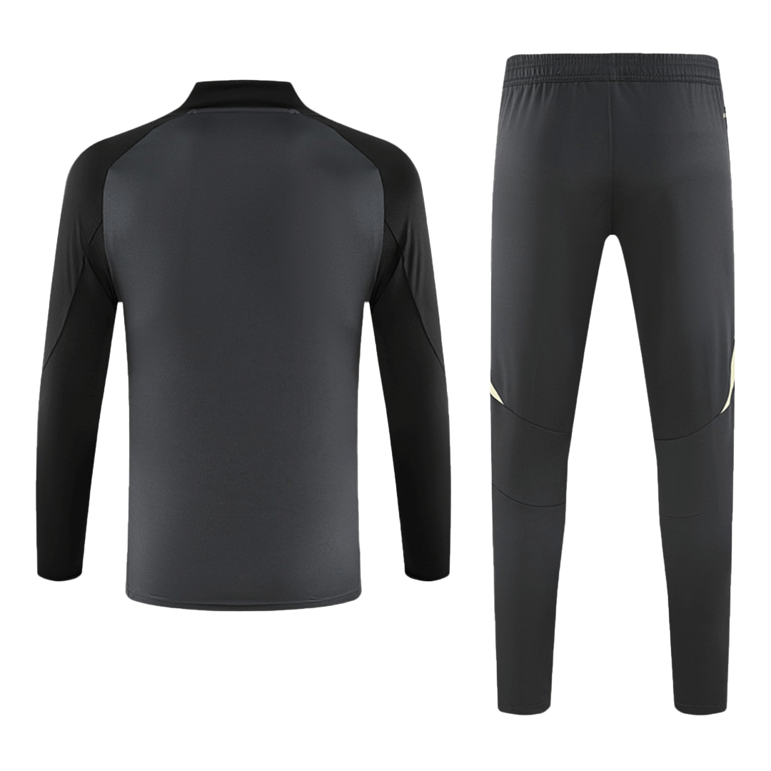 Manchester United 1/4 Zip Gray Tracksuit Kit(Top+Pants) 2024/25 for Adults-The Jerseys Shop