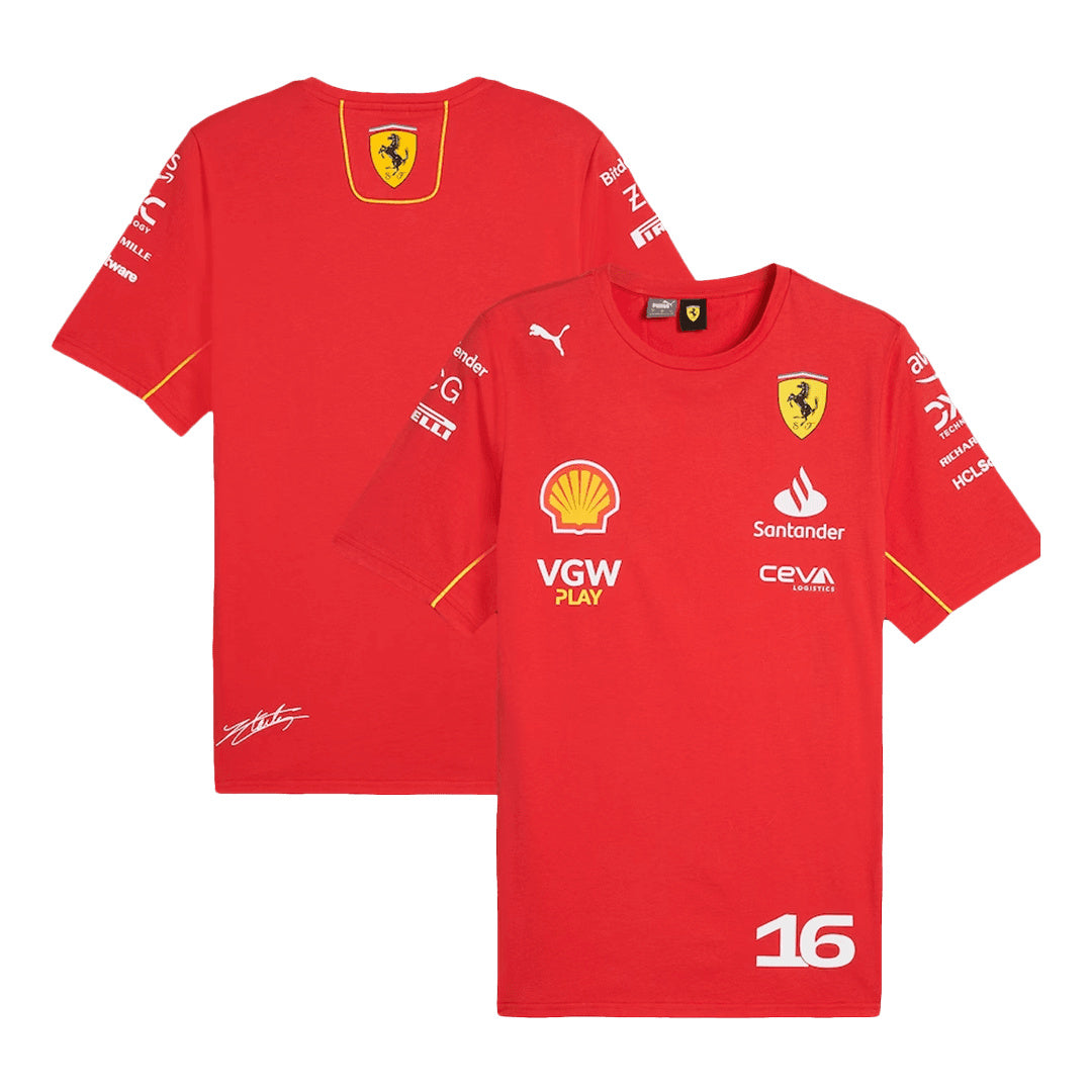 Ferrari F1 Racing Team Charles Leclerc #16 T-Shirt 2024-The Jerseys Shop
