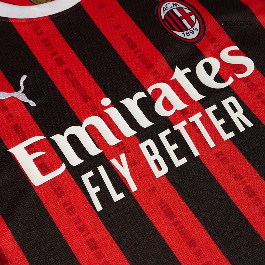 Men's AC Milan Home Long Sleeve Soccer Jersey 2024/25-The Jerseys Shop