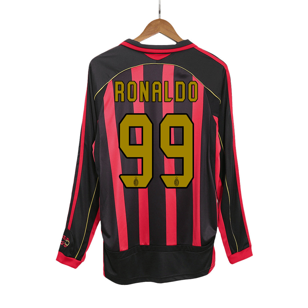 RONALDO #99 Classic AC Milan Home Long Sleeve Jersey 2006/07-The Jerseys Shop