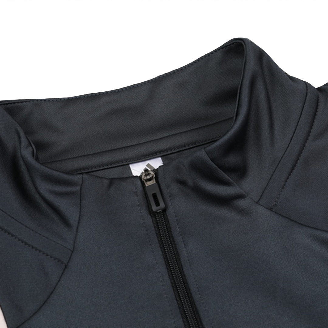 Kid's Real Madrid Gray Zipper Tracksuit 2024/25-The Jerseys Shop