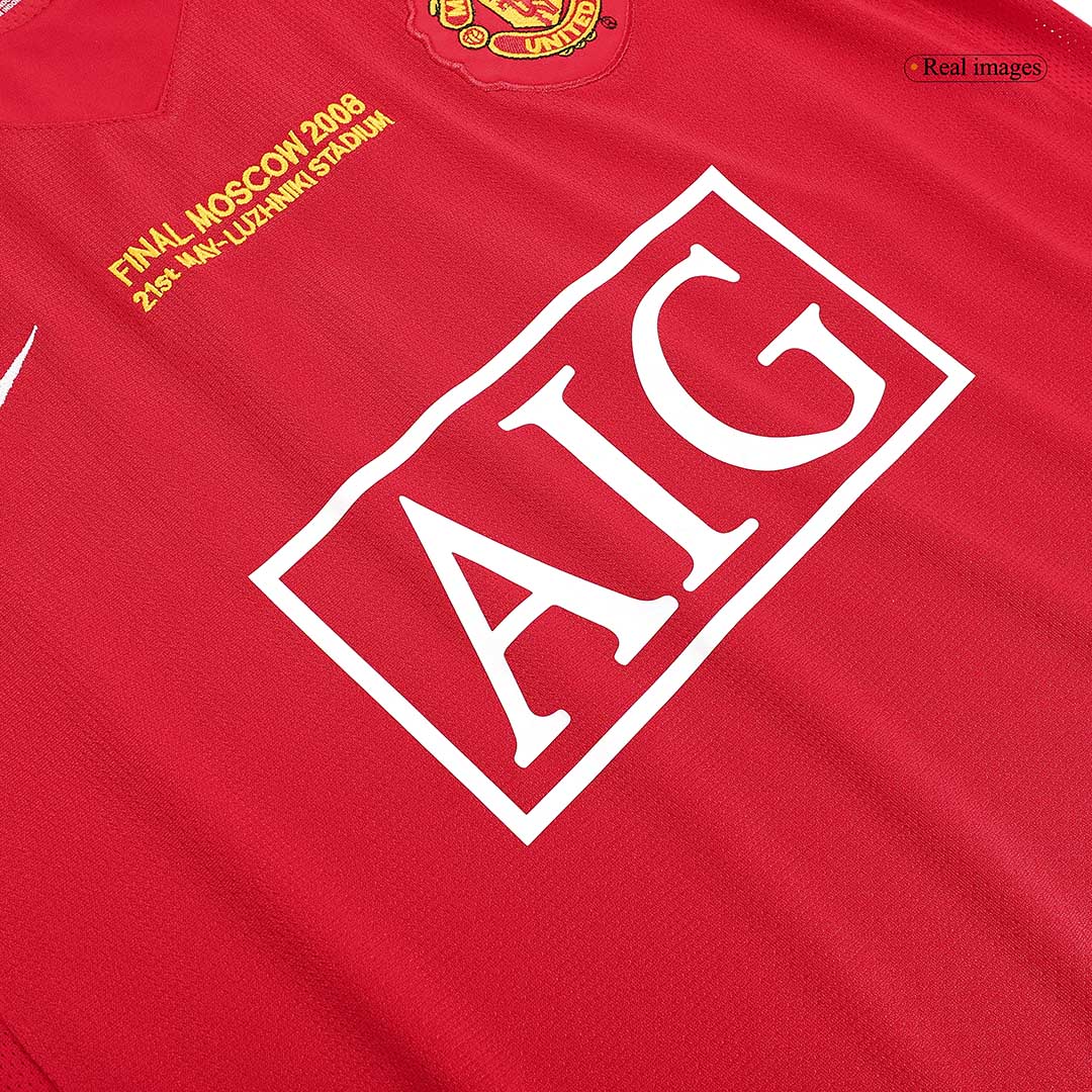 SCHOLES #18 Classic Manchester United Home Jersey 2007/08 - UCL Final-The Jerseys Shop