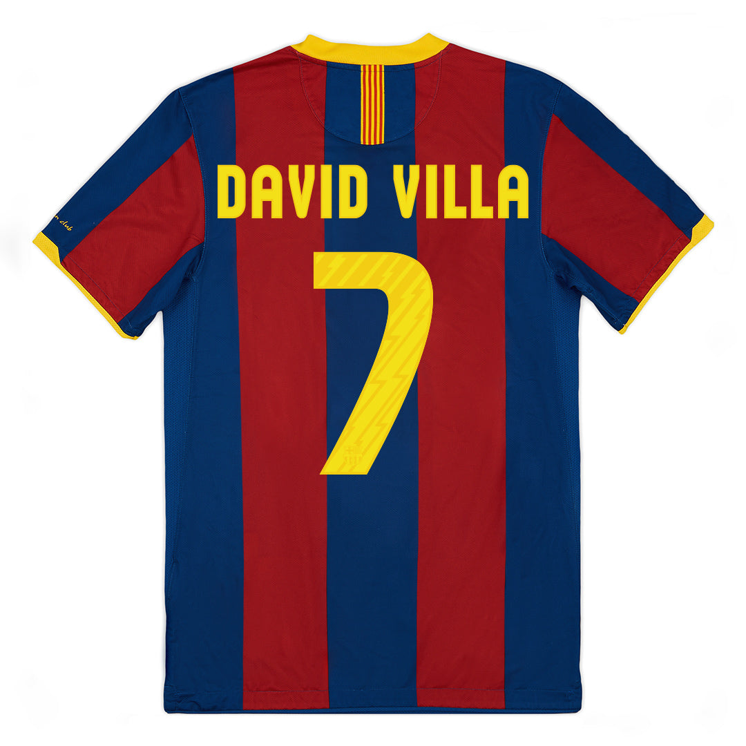 Barcelona DAVID VILLA #7 Home Retro Soccer Jersey 2010/11-The Jerseys Shop