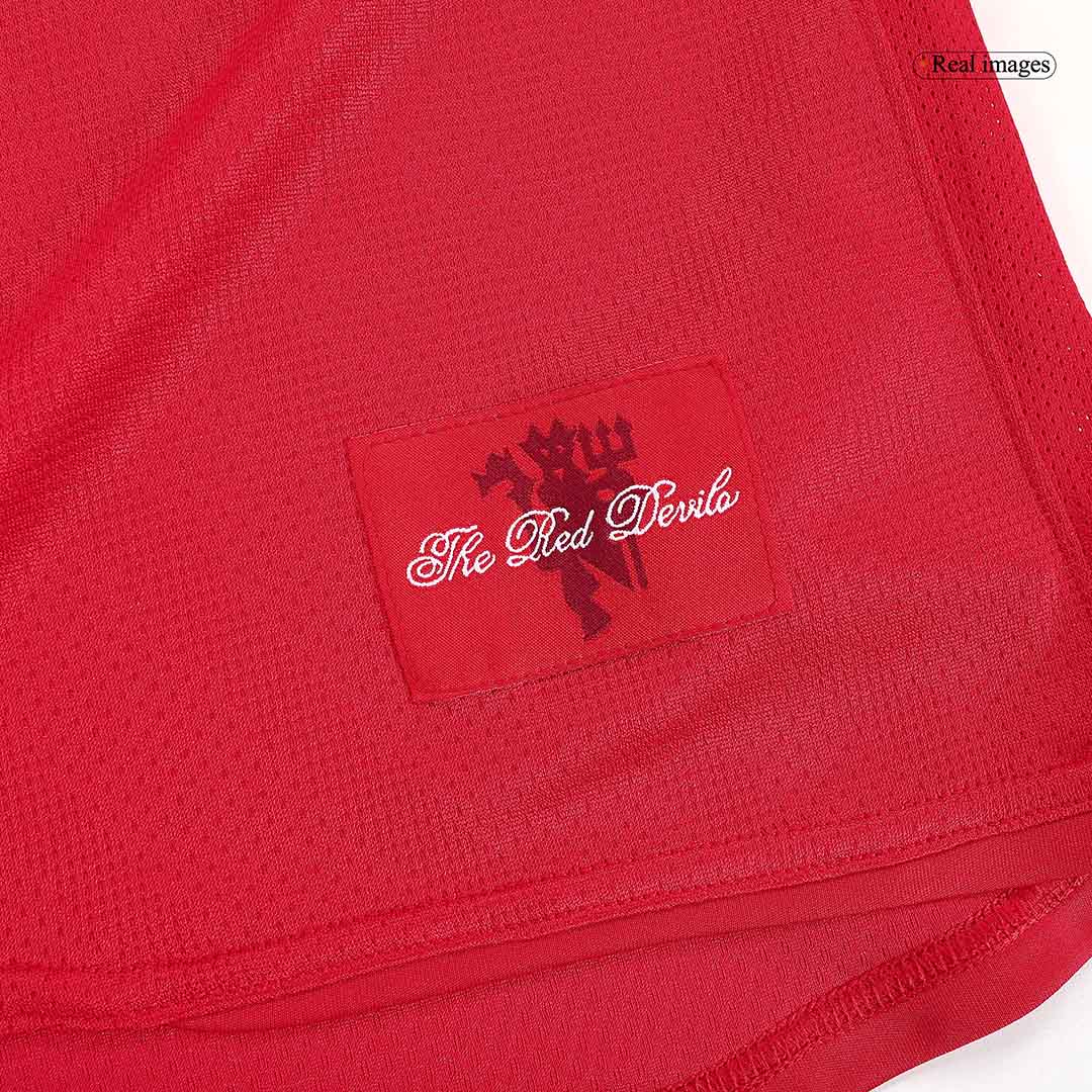 Manchester United UCL Home Retro Long Sleeve Soccer Jersey 2007/08-The Jerseys Shop