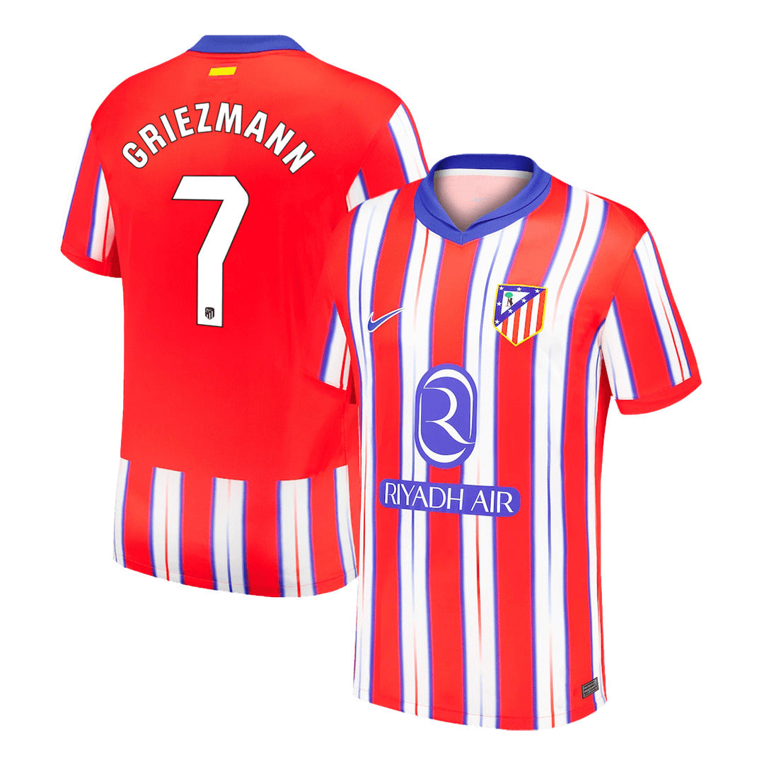 Men's Atletico Madrid GRIEZMANN #7 Home Soccer Jersey 2024/25-The Jerseys Shop