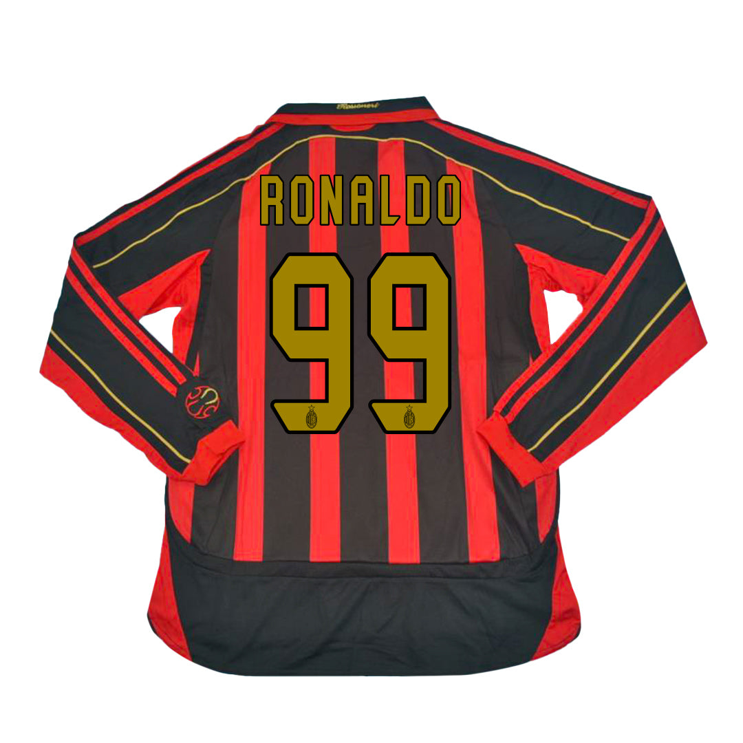 RONALDO #99 Classic AC Milan Home Long Sleeve Jersey 2006/07-The Jerseys Shop