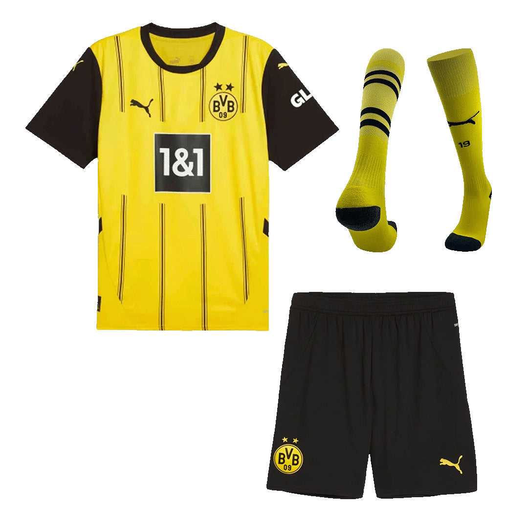 [Super Quailty] Men's Borussia Dortmund Home Jersey Full Kit 2024/25-The Jerseys Shop