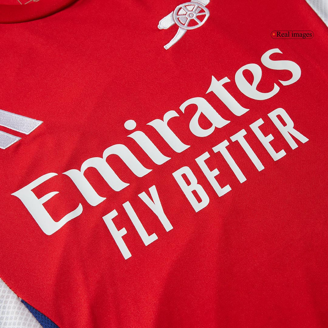 Men's Arsenal Home Long Sleeve Soccer Jersey 2024/25-The Jerseys Shop