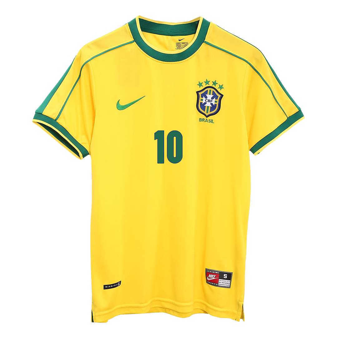 RIVALDO #10 Classic Brazil Home Jersey 1998-The Jerseys Shop