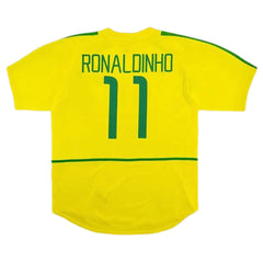 Brazil RONALDINHO #11 Home Retro Soccer Jersey 2002/03-The Jerseys Shop