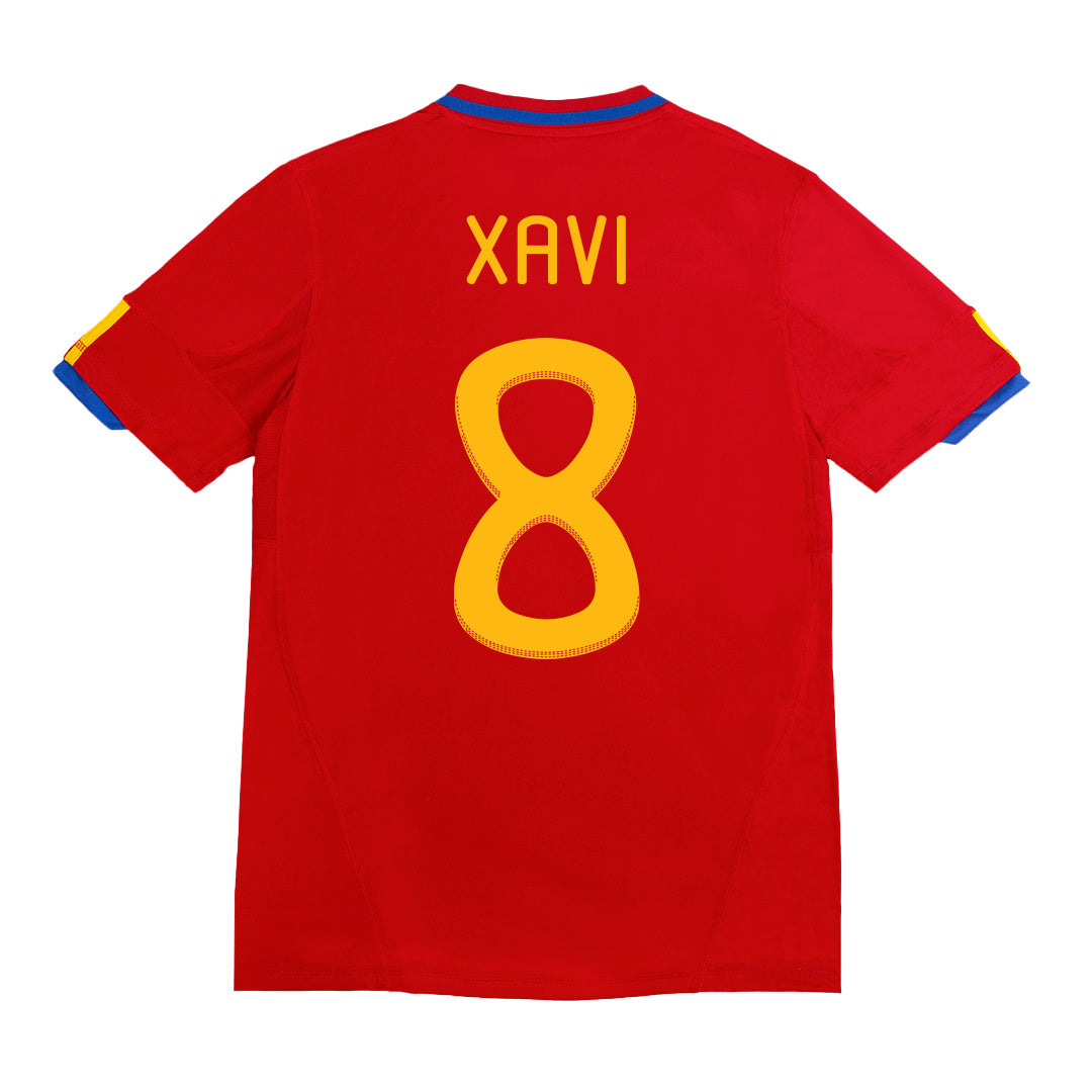 Spain XAVI #8 Home Retro Soccer Jersey 2010-The Jerseys Shop