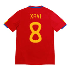 Spain XAVI #8 Home Retro Soccer Jersey 2010-The Jerseys Shop