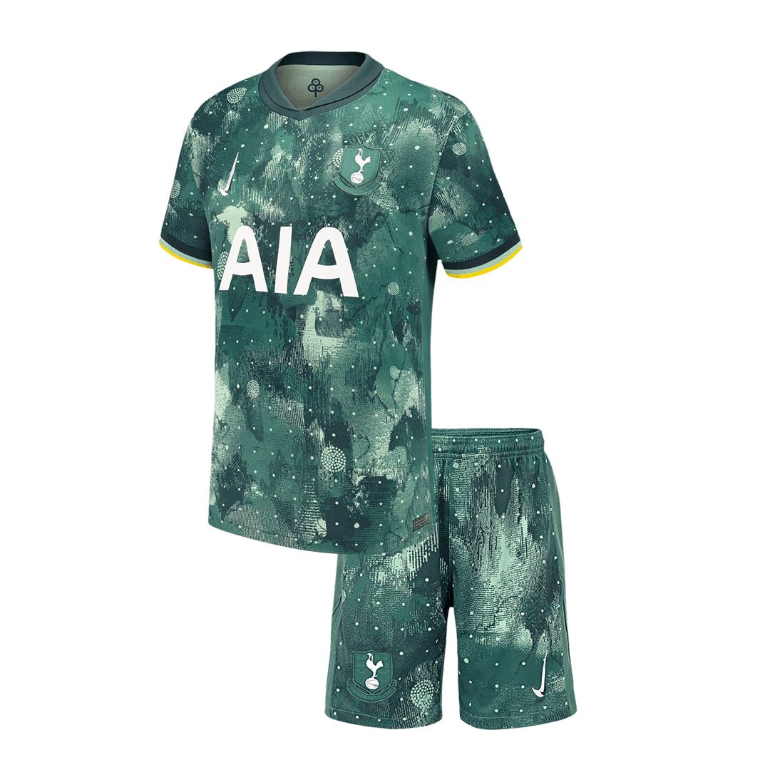 Kid's Tottenham Hotspur Third Away Jersey Kit(Jersey+Shorts) 2024/25-The Jerseys Shop