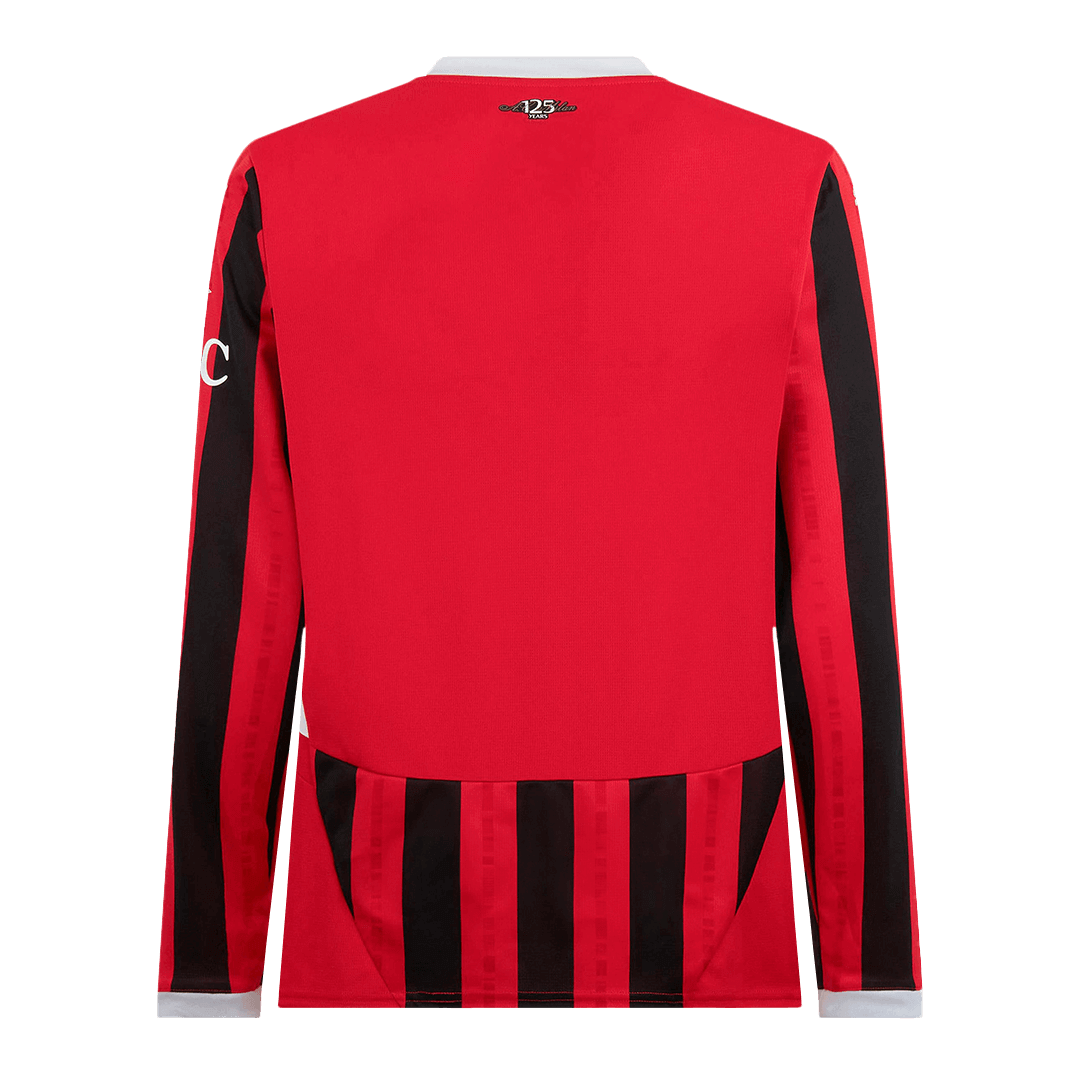 Men's AC Milan Home Long Sleeve Soccer Jersey 2024/25-The Jerseys Shop