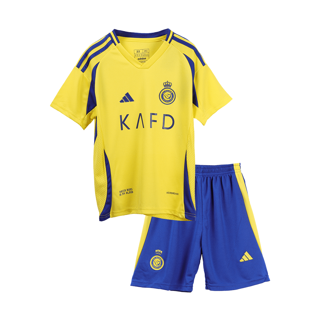 Kid's Al Nassr Home Jersey Full Kit 2024/25-The Jerseys Shop