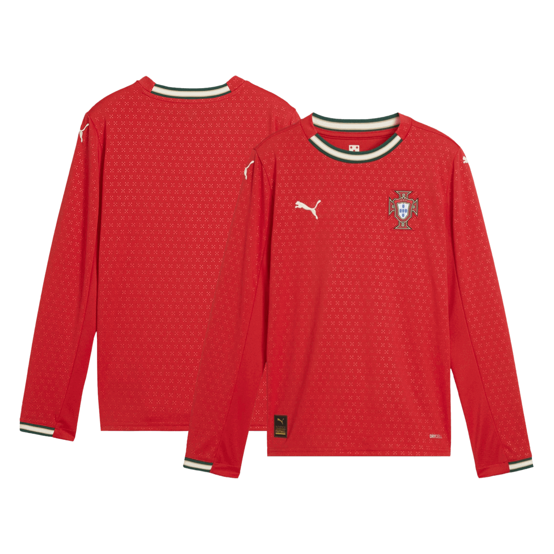 Men's Portugal Home Long Sleeve Soccer Jersey 2025-The Jerseys Shop