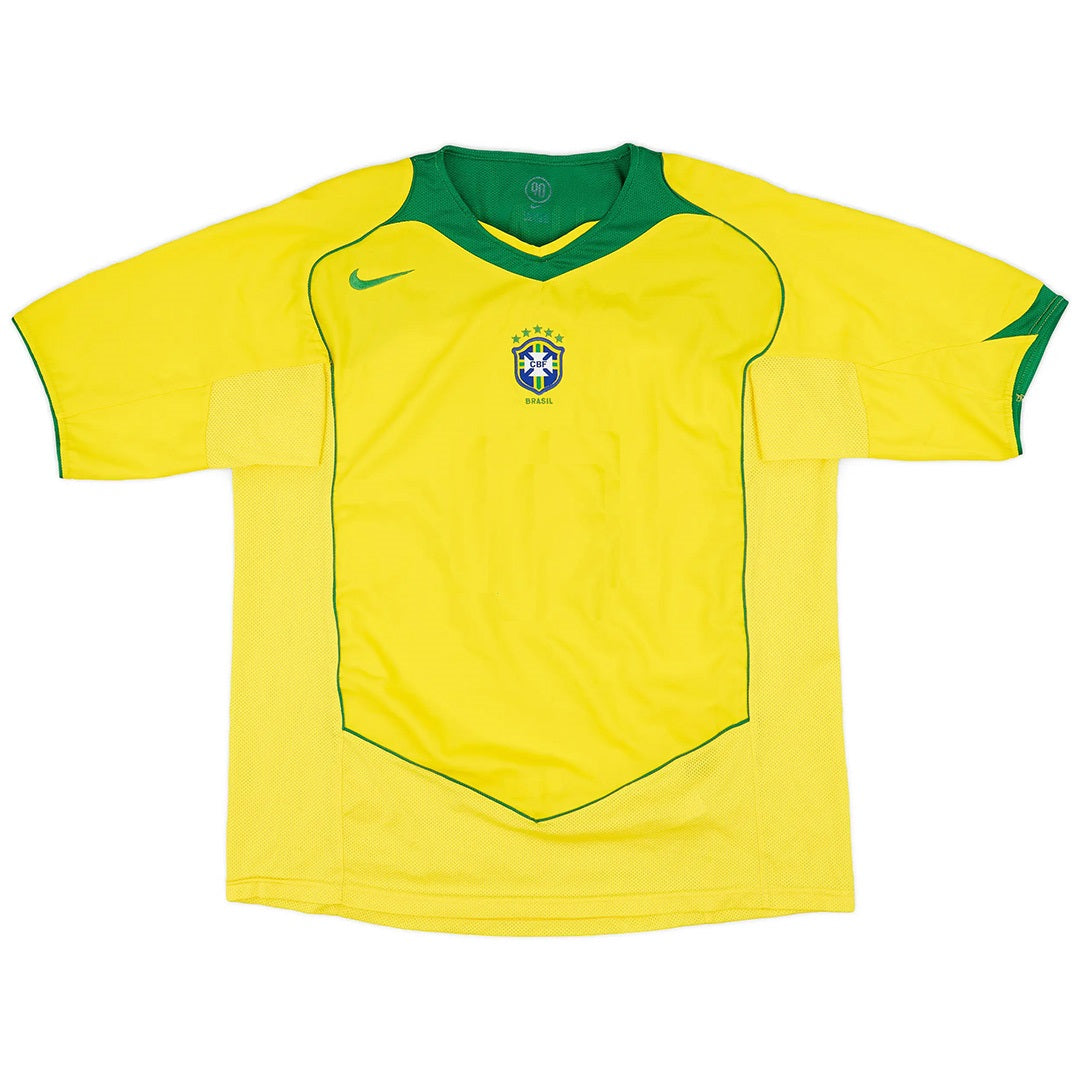 Brazil Home Retro Soccer Jersey 2004-The Jerseys Shop
