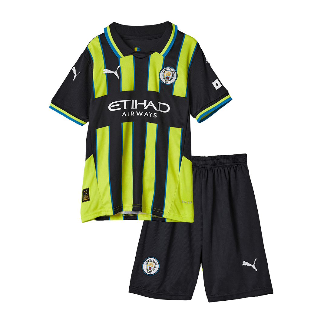 Kid's Manchester City Away Jersey Kit(Jersey+Shorts) 2024/25-The Jerseys Shop
