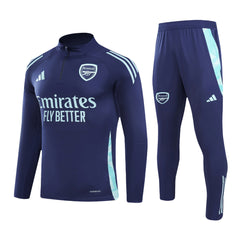 Kid's Arsenal Navy Zipper Tracksuit 2024/25-The Jerseys Shop