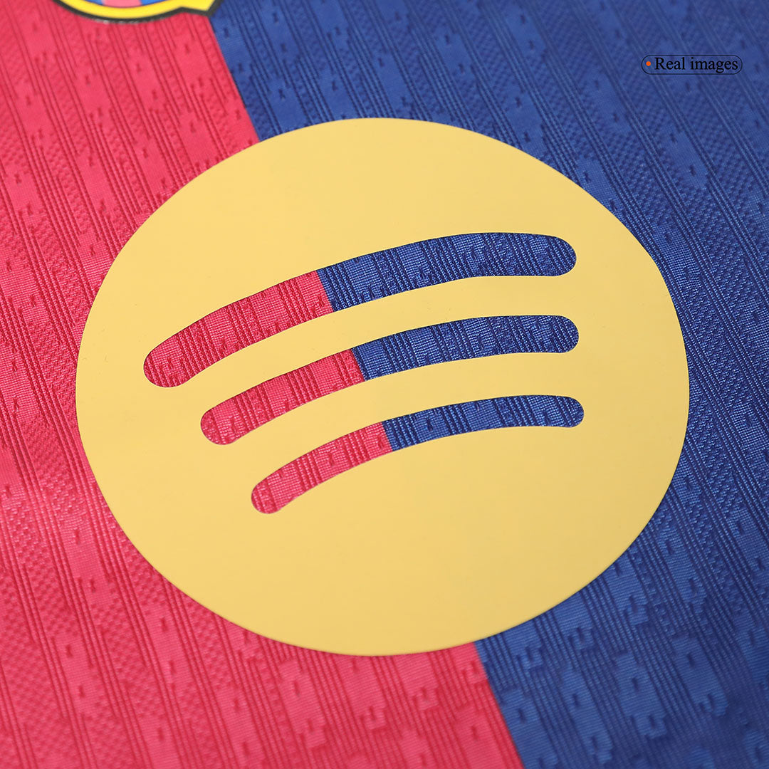 Barcelona 125th Anniversary Home Match Jersey 2024/25 - Spotify Logo Without Text-The Jerseys Shop