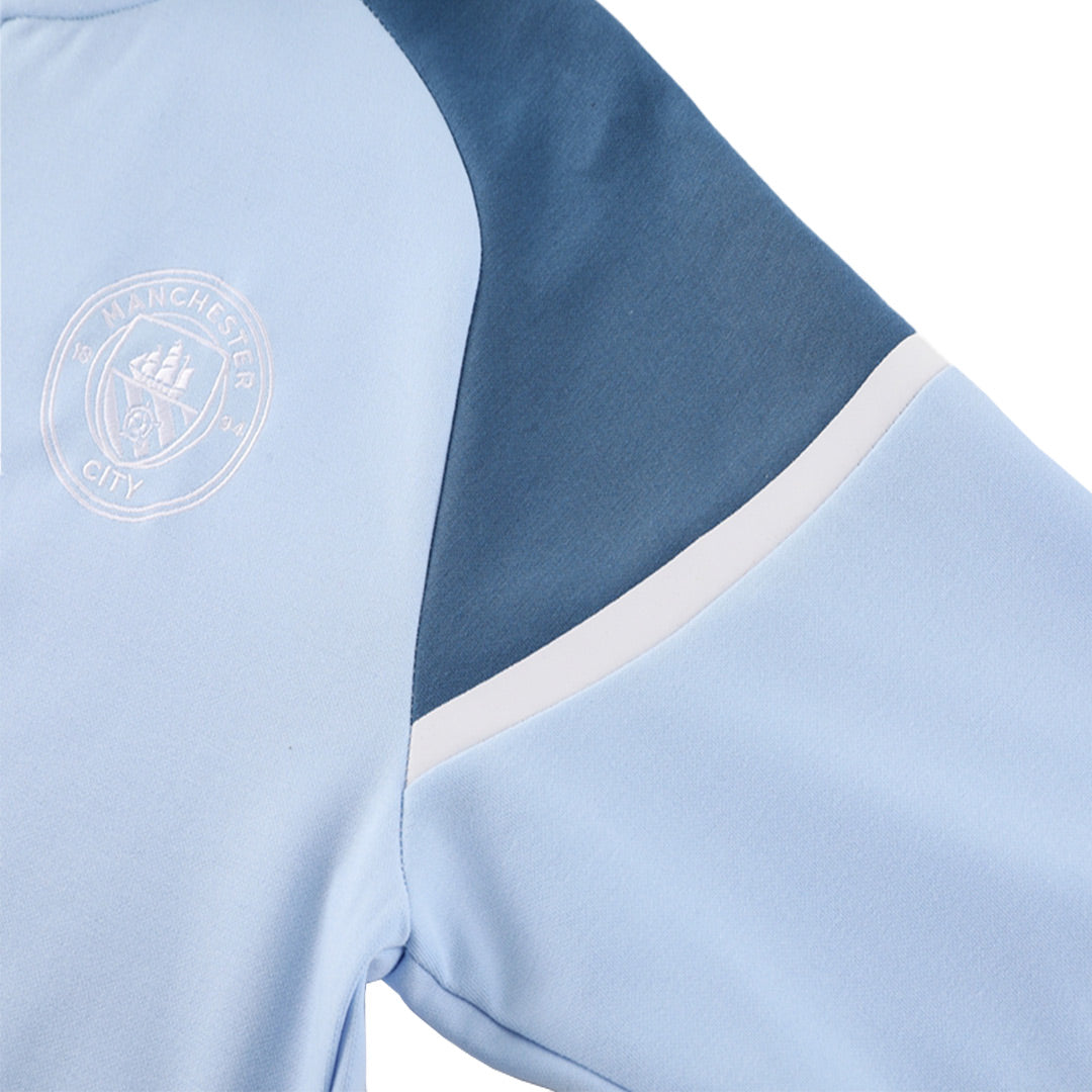 Manchester City Blue Hoodie Training Kit 2024/25 For Adults-The Jerseys Shop