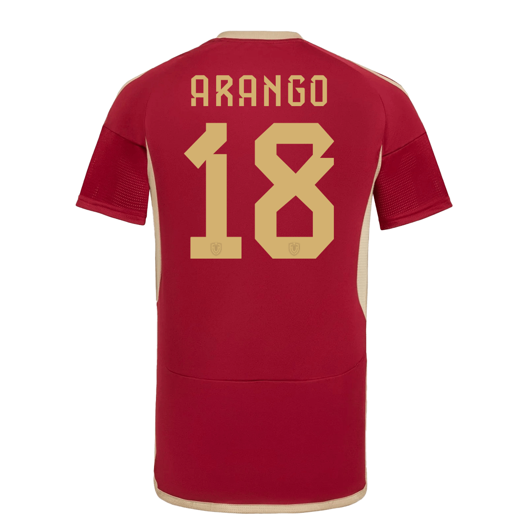 Men's Venezuela ARANGO #18 Home Soccer Jersey Copa América 2024-The Jerseys Shop