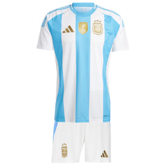 Kid's Argentina Home Jerseys Kit(Jersey+Shorts) 2024-The Jerseys Shop