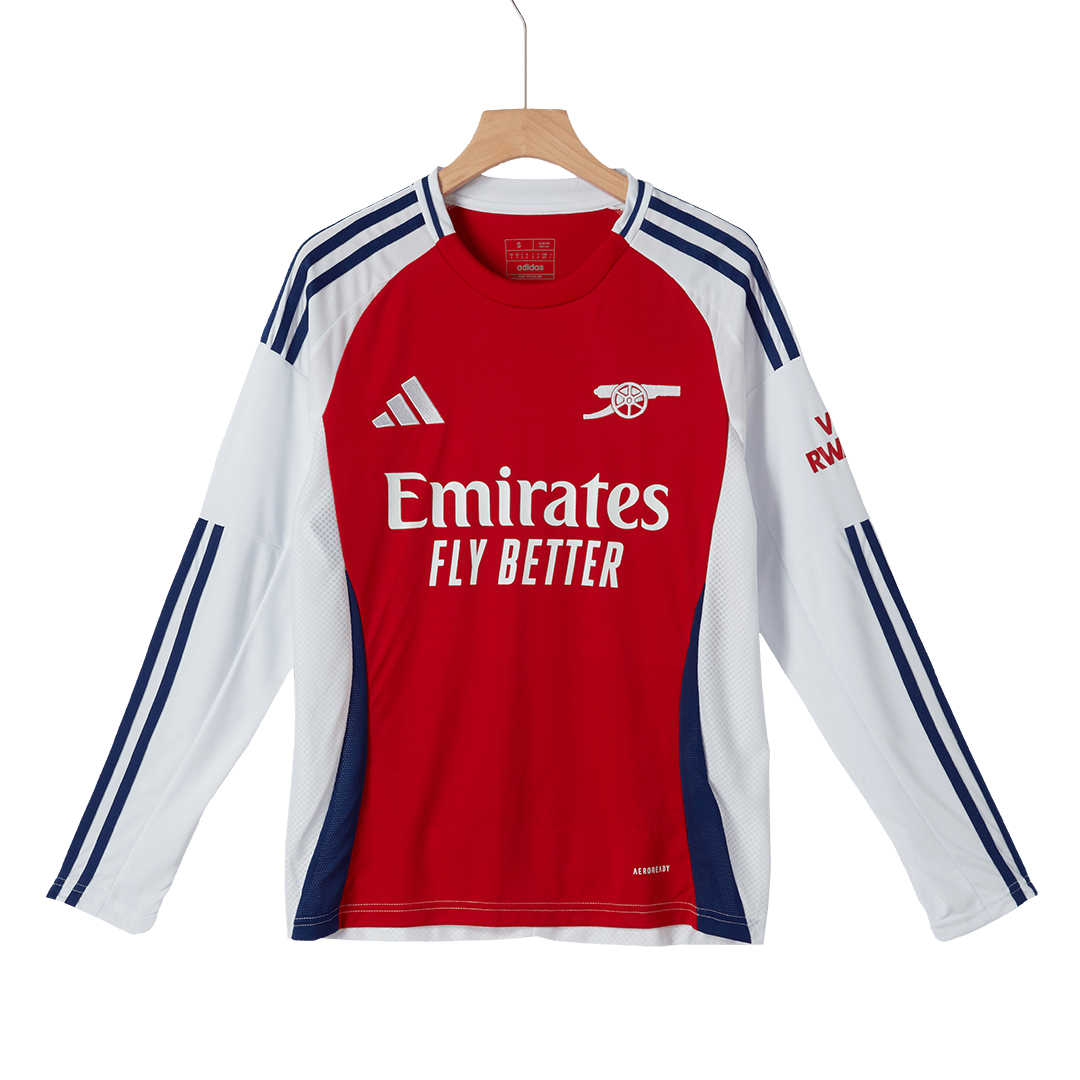 Men's Arsenal Home Long Sleeve Soccer Jersey 2024/25-The Jerseys Shop