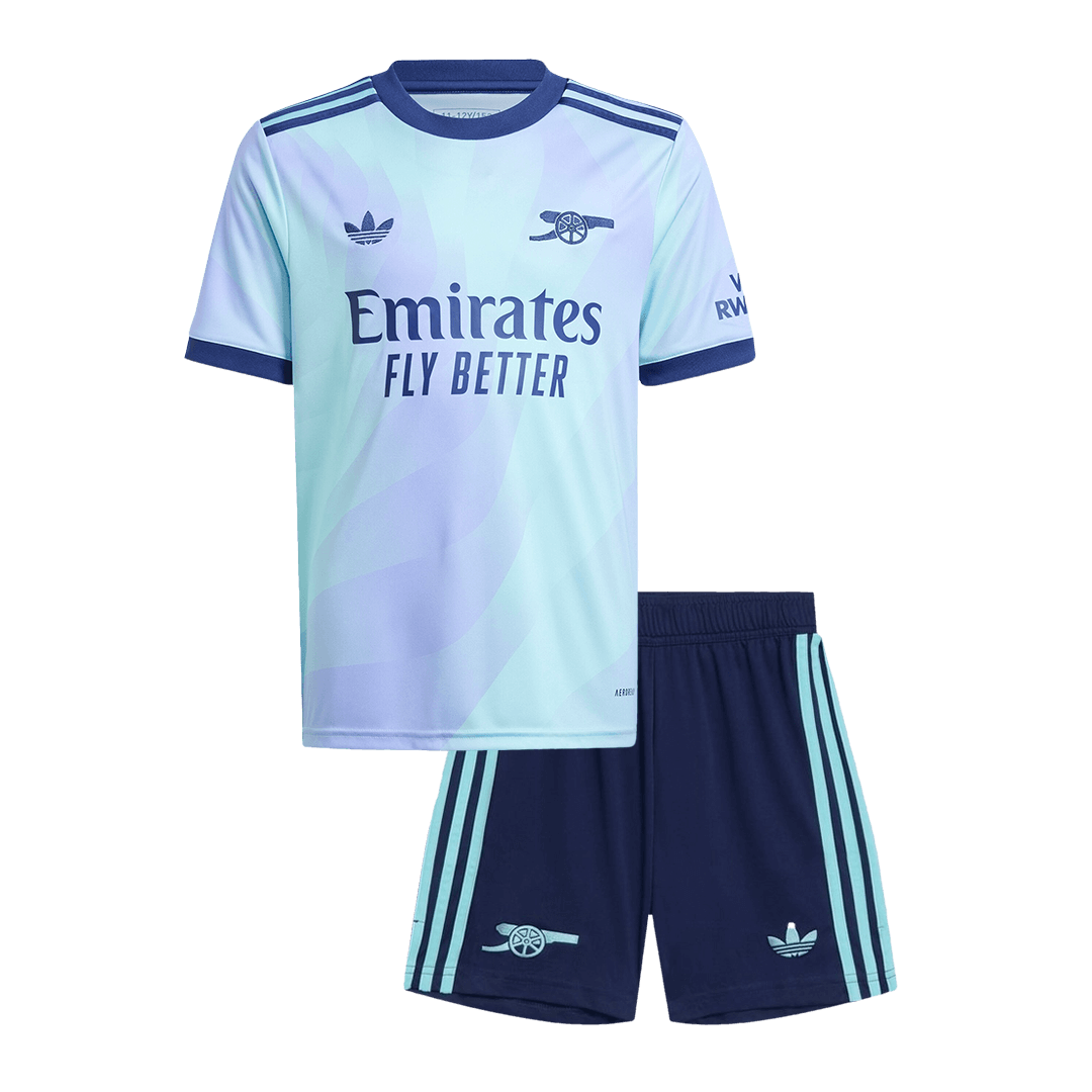 Kid's Arsenal Third Away Jersey Kit(Jersey+Shorts) 2024/25-The Jerseys Shop