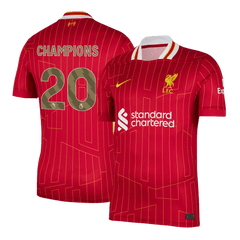 [Super Quality] Men's Liverpool CHAMPIONS #20 Home Soccer Jersey 2024/25